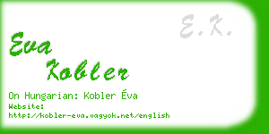 eva kobler business card